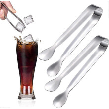 Set of 2 Stainless Steel Sugar Tongs Ice Tongs for Buffet Candy Bar Dessert Picnic (11cm) (Silver)