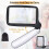 Rectangular reading magnifier with 5 LED lights, 2 intensity modes and 3x magnification for the elderly or those with poor eyesight, ideal for reading 4