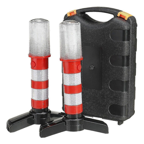 2pcs Led Emergency Road Flash Flare Roadside Beacon Safety Strobe Warning_M