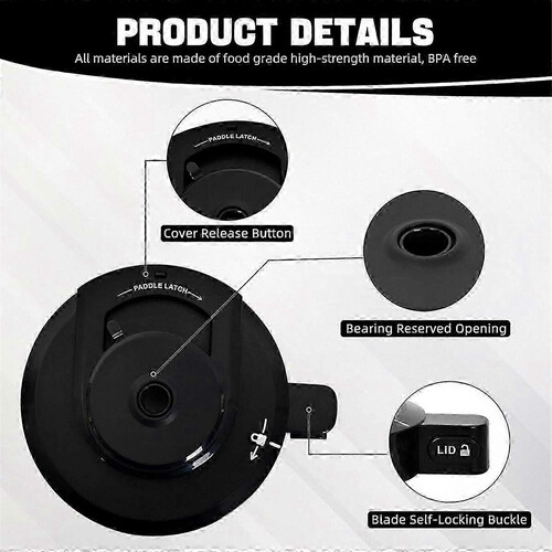Compatible With Ninja Creami Outer Bowl Lid Replacement Part for Ice Cream Maker (Paddle Not Included)_M 1