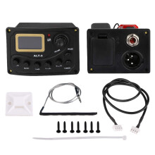 Akoestische Gitaar Pickup Tuner 5-Band Eq Equalizer Akoestische Gitaar Voorversterker Piëzo Voorversterker Versterkersysteem met Volumeknop LCD