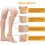 2 Pairs Sheer Compression Socks for Women - 15-20 mmHg Knee High Sheer_M 5