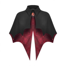 (Batman Cape, Adult) Medieval Vampire Cape Gothic Renaissance Cloak Halloween Stage Performance Costume Unisex Black Long