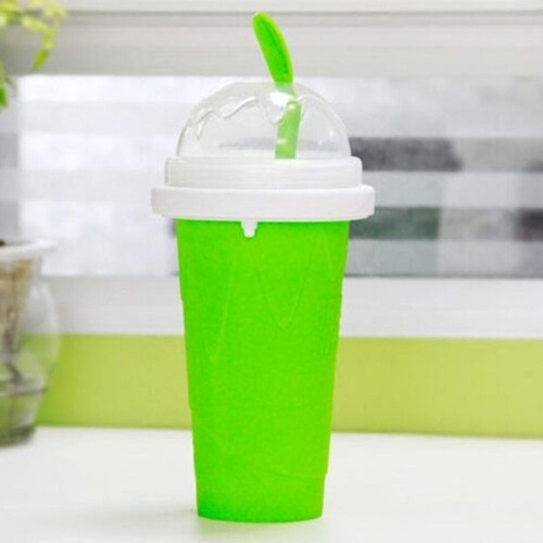 Smoothies Cup Eco-friendly Double Layer Silicone Slushy Ice Cream Maker For Home Blue_M 1