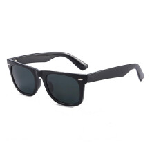(dark blue) New Fashion Trendy Glass Lens Sunglasses | Rivet Design UV400 Sun Glasses for Men & Women, Travel & Outdoor Shades
