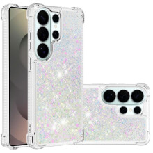 () Phone Case For Samsung Galaxy S26 Ultra Liquid Clear Flowing Glitter Sparkle Cute TPU Protective Quicksand Shockproof