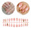 23Pcs/Pack Golden Lines Embellishments Beads False Nail 2