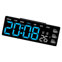 Digitaluhr, Nachtlicht, digitaler-Schwarze Schale, blaues Lig