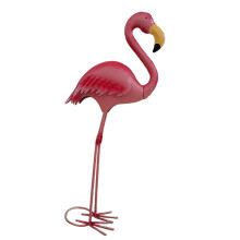 Elegante ijzeren flamingo standbeeld tuinkunst duurzame-rechtop