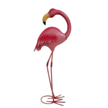 Elegant ijzeren flamingo-sculptuur voor- Draai je hoofd