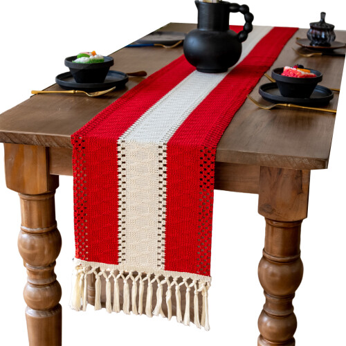 Christmas Holiday Table Runner Multiple Design-30*160cm Red