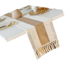 Waterdichte kersttafelhoes Stevige polyester-30*160 cm Bruin