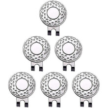 Magnetic Golf Cap Clip Golf Aim Marker Professional Golf Training Aids, 6 Pieces