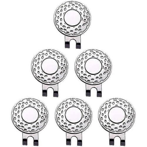 Magnetic Golf Cap Clip Golf Aim Marker Professional Golf Training Aids, 6 Pieces