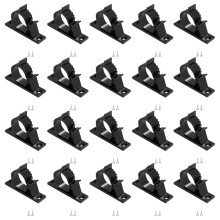 20 stuks praktische plastic handgrepen voor het bevestigen-Zwart