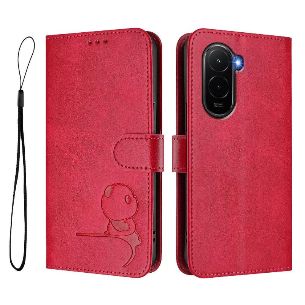 (Rose ) Phone Case For Xiaomi Poco M7 4G Pu Leather Rfid Blocking Magnetic Card Slots Holder Kickstand Flip Folio Red 764563366071