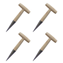 4Pcs Ergonomic Soil Drills With Wooden Handle Ideal For Sowing