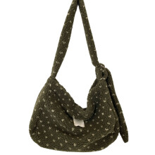Fuzzy Toted Bag Shoulder Bag Plush Crossbody Bags Faux-Green