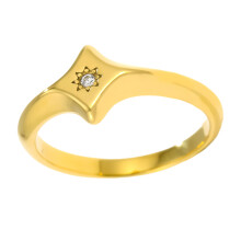Star Diamonds Rings Sturdy Stainless Steel-6 Gold-color