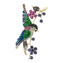 Rhinestones Bird Pin Versatile Wear for Bags Jackets or Party