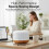 Aroma Diffuser Humidifier 300ml with Remote Timer Aromatherpay Ultrasonic Mist 10 Essential Oils Diffuser LED Colour Changing Mood Lights 7