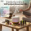 Aroma Diffuser Humidifier 300ml with Remote Timer Aromatherpay Ultrasonic Mist 10 Essential Oils Diffuser LED Colour Changing Mood Lights 8