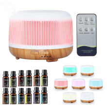Aroma Diffuser Humidifier 300ml with Remote Timer Aromatherpay Ultrasonic Mist 10 Essential Oils Diffuser LED Colour Changing Mood Lights