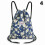 (4) Women Floral Drawstring Backpack Storage Bag Leaf Large Capacity Yoga Swim 1