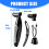 USB Rechargeable Body Hair Cutter With Foldable Long Handle Up 2