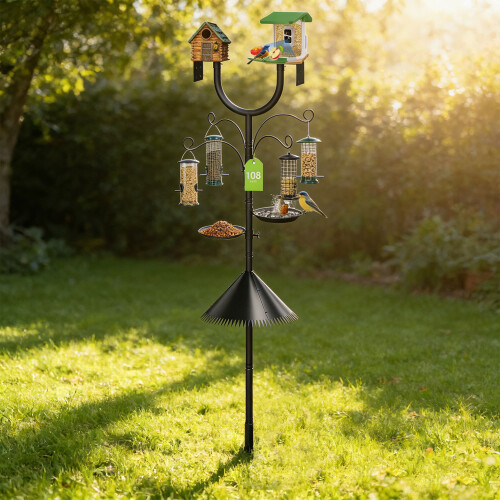 Durable Metal Bird House Stand With Length Modification-92in 2