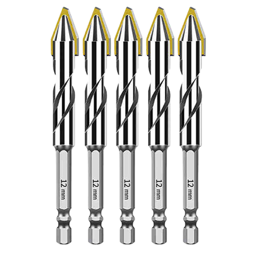 Precise Engineered Hex Shank Eccentric Drill Bits-5Pcs 12Mm 7704001138528