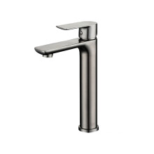 Robinet d'évier Robinet de salle de bain en acier-gris
