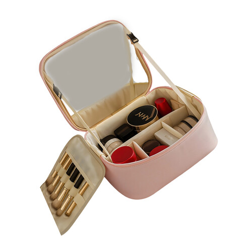 Récipient de maquillage professionnel en PU avec-Rose 2