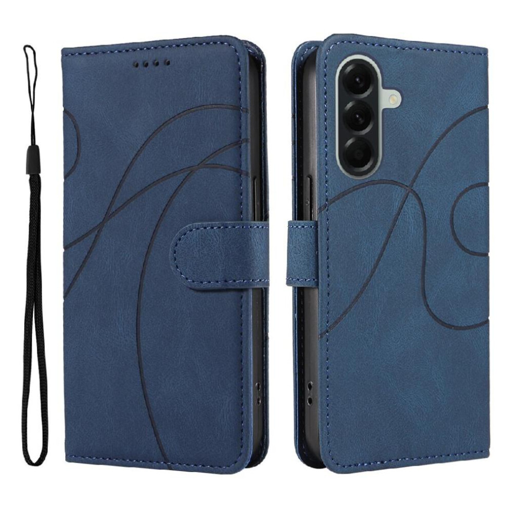 () Flip Case For Samsung Galaxy A57 5G Curved Pressure Line Skin Feel Leather And Frosted Tpu Card Slots And Kickstand Function 764563366330