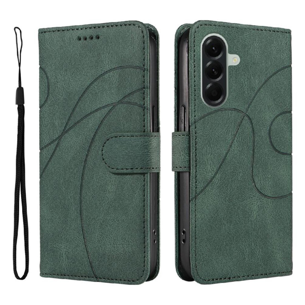 () Flip Case For Samsung Galaxy A57 5G Curved Pressure Line Skin Feel Leather And Frosted Tpu Card Slots And Kickstand Function 764563366309