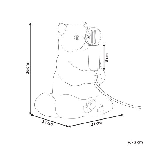Beliani Table Lamp Cat YOKO White 2
