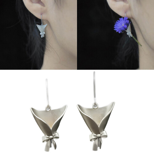Chic Versatile Flower Stud Earrings Designed With Lightweight 1