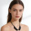 Collier aile d'ange noir moderne, accessoire de bijoux tendance 6