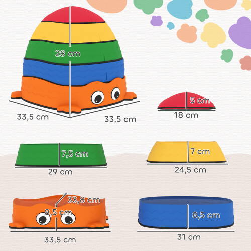Bloques de Equilibrio Multicolor 33.5 x 33.5 x 28 cm 2