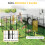 PawHut Parque para Perro Negro 80 x 1.5 x 120 cm 5