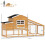 PawHut Gallinero Exterior Marrón 200 x 80 x 105 cm 3