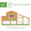 PawHut Gallinero Exterior Marrón 200 x 80 x 105 cm 4