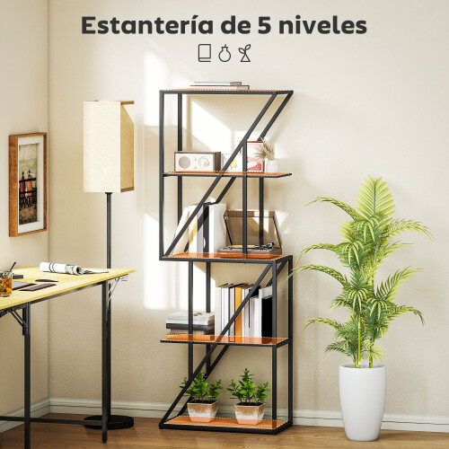 Homcom Librería Marrón 60 x 30 x 165 cm 1