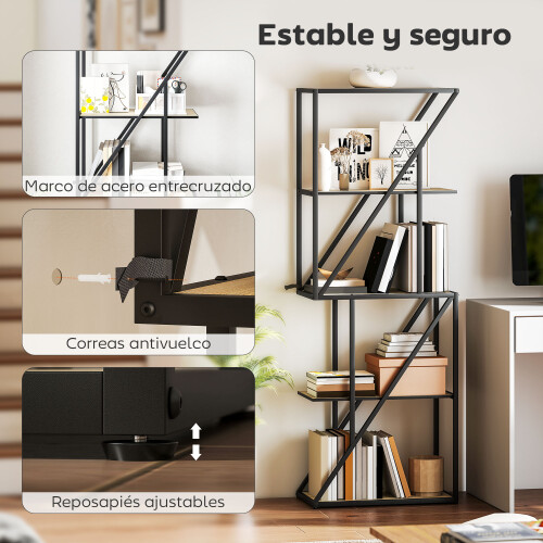 Homcom Librería Marrón 60 x 30 x 165 cm 2