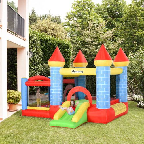 Outsunny Castillo Inflable Infantil Multicolor 280 x 260 x 210 cm 1