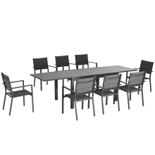 Conjunto de Jardín Gris 270 x 90 x 75 cm