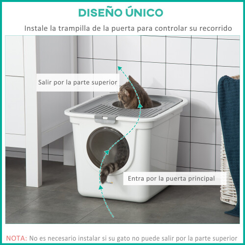 PawHut Arenero para Gato Bicolor 44 x 55 x 39 cm 1