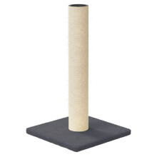 Kattenboom - HELLOSHOP26 - Toren 22x22x45 cm - Donkergrijs - Natuurlijke sisalpaal - Zachte pluche