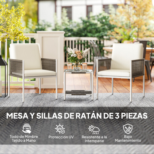 Outsunny Conjunto de Jardín Bicolor 59 x 64 x 82 cm 1