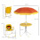 Outsunny Muebles de Jardín Amarillo 100 x 100 x 122 cm 3